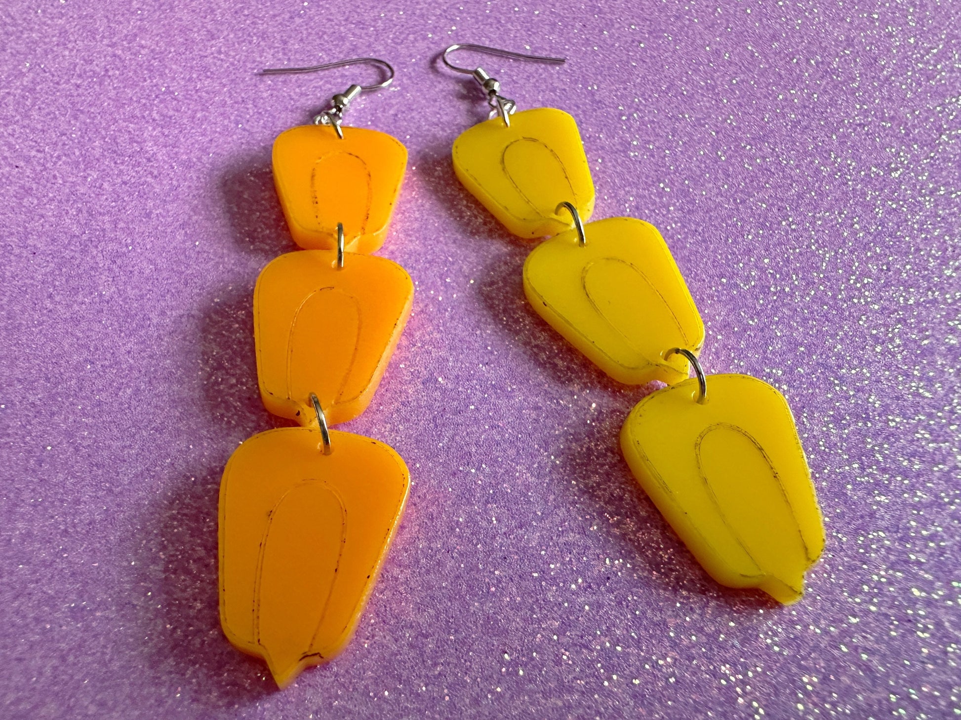 Corn Earrings: Laser Cut Acrylic Corn Kernels, Farm, Gardening, Vegetables, Food Earrings, Green Earrings, Gifts for Her/Him/Them