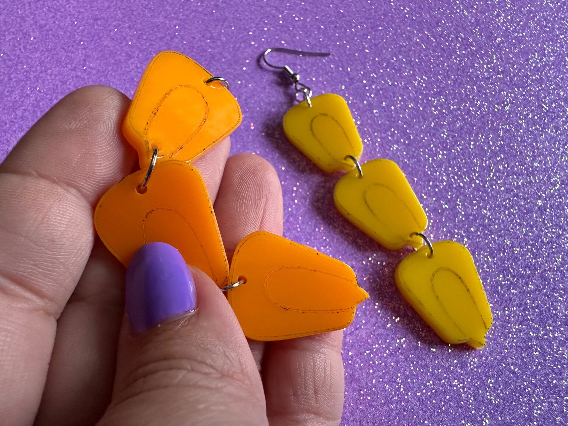 Corn Earrings: Laser Cut Acrylic Corn Kernels, Farm, Gardening, Vegetables, Food Earrings, Green Earrings, Gifts for Her/Him/Them
