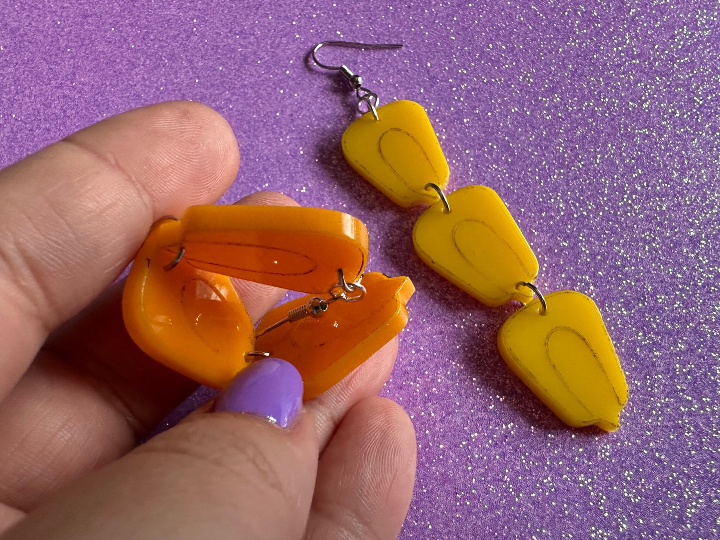 Corn Earrings: Laser Cut Acrylic Corn Kernels, Farm, Gardening, Vegetables, Food Earrings, Green Earrings, Gifts for Her/Him/Them