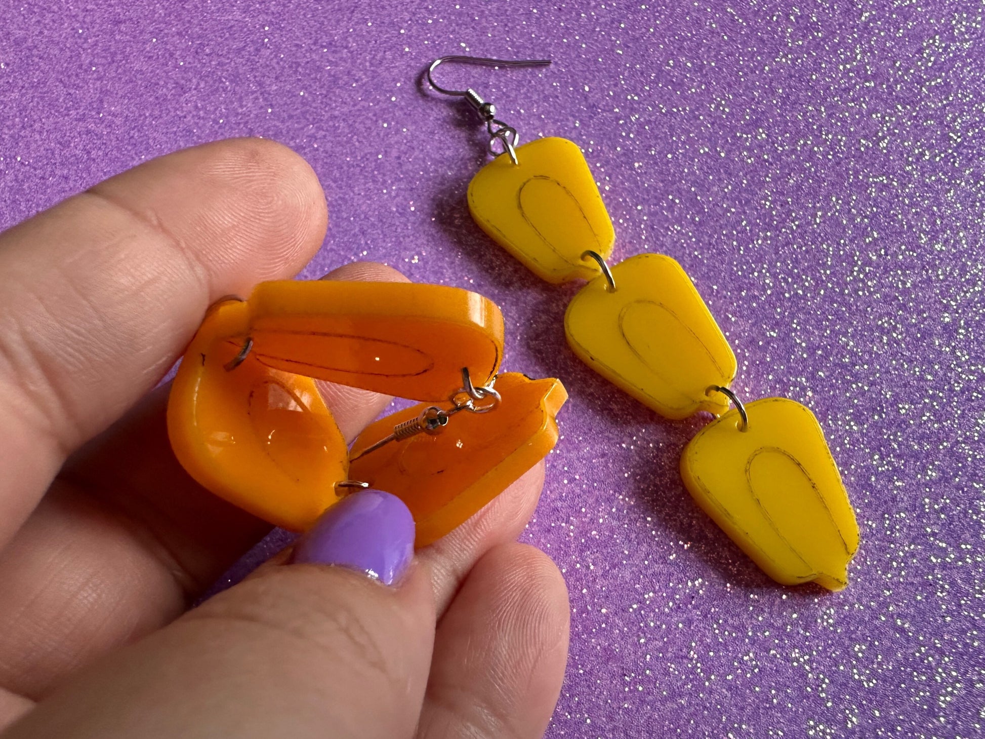 Corn Earrings: Laser Cut Acrylic Corn Kernels, Farm, Gardening, Vegetables, Food Earrings, Green Earrings, Gifts for Her/Him/Them
