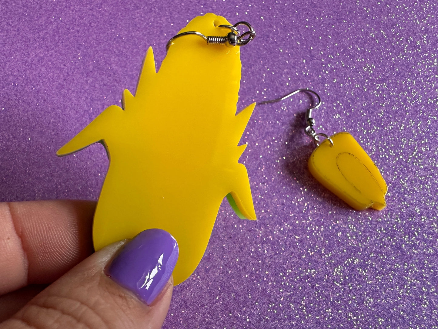 Corn Earrings: Laser Cut Acrylic Kernels & Corn Stalk, Farm, Gardening, Vegetables, Food Earrings, Green Earrings, Gifts for Her/Him/Them