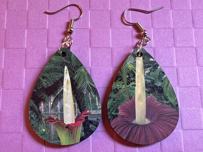 Corpse Flower Earrings: Carnivorous Plants, Green Plant, Exotic Plants, Gifts for Her/Him/Them