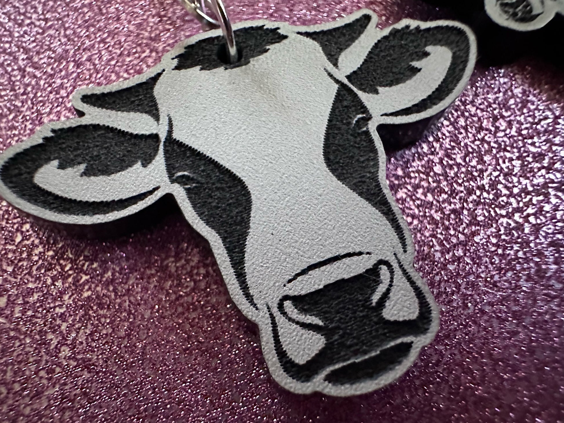 Cow Earrings: Laser Cut Acrylic Cows, Farm Animals, Milk Cows, Moo, Bovine, Heifer Earrings, Novelty, Cosplay, Best Gifts for Her/Him/Them