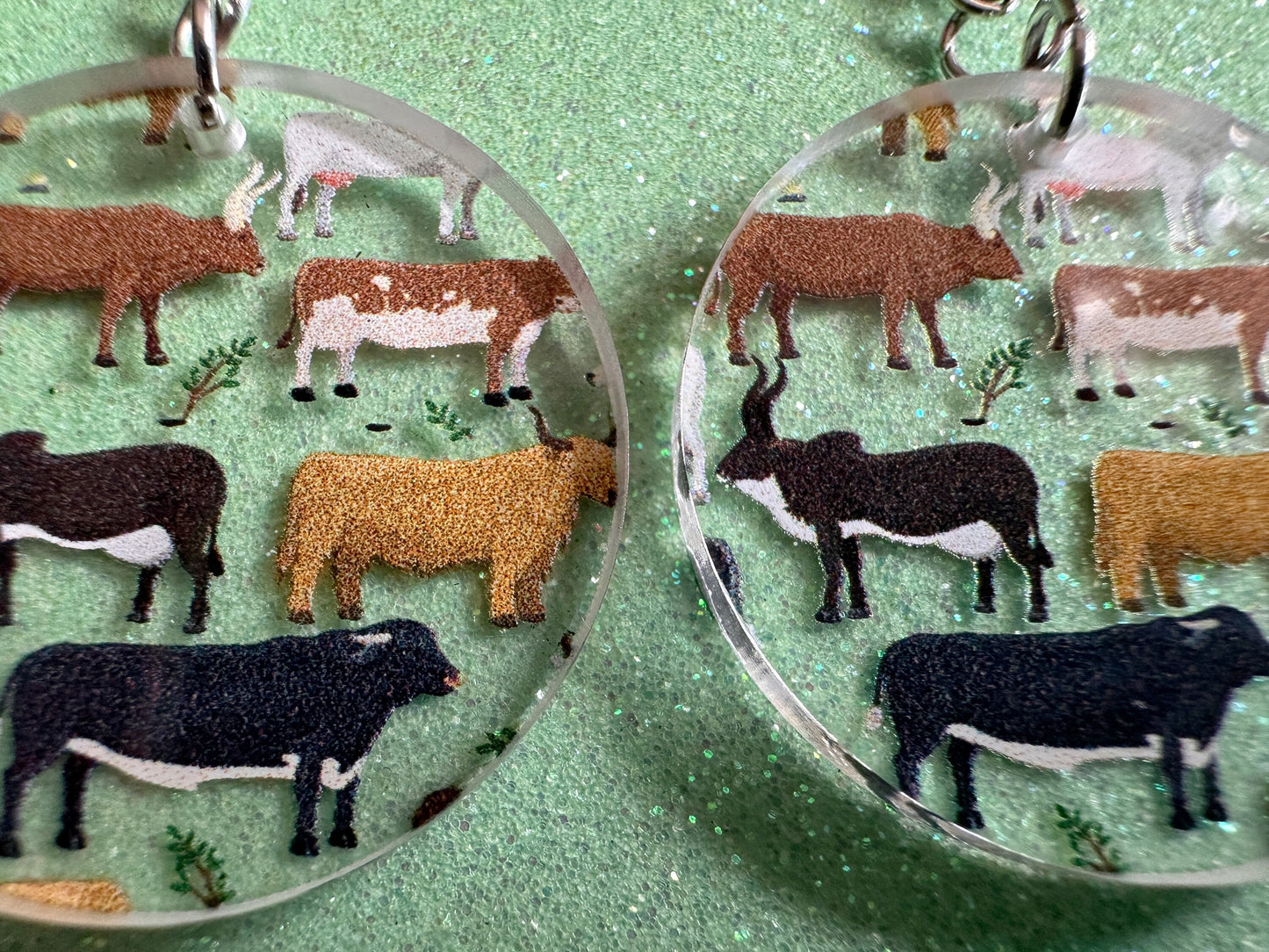 Cow Earrings: Laser Cut Acrylic Cows, Heifer, Moo, Milk, Dairy Cow, Farm, Animals, Buffalo, Bovines, Bison, Best Gifts for Her/Him/Them