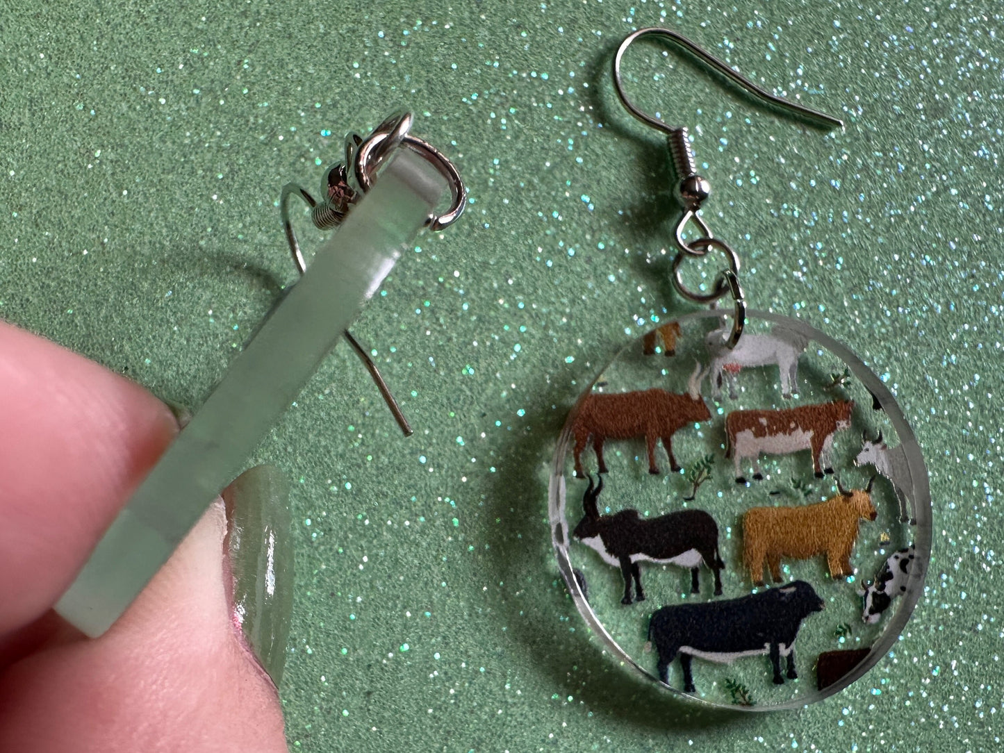 Cow Earrings: Laser Cut Acrylic Cows, Heifer, Moo, Milk, Dairy Cow, Farm, Animals, Buffalo, Bovines, Bison, Best Gifts for Her/Him/Them