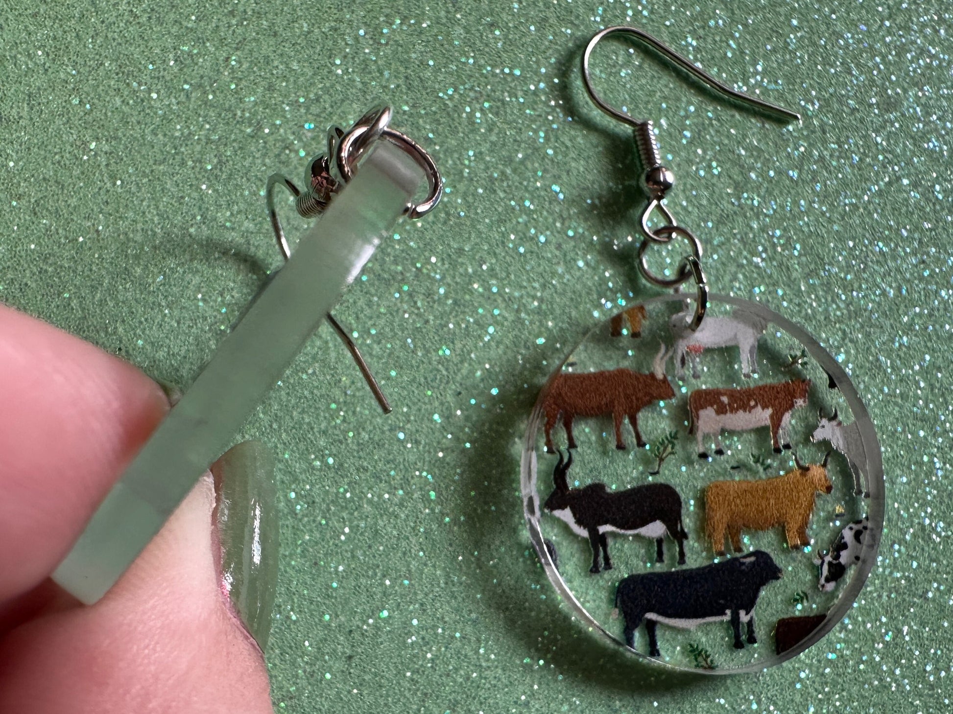 Cow Earrings: Laser Cut Acrylic Cows, Heifer, Moo, Milk, Dairy Cow, Farm, Animals, Buffalo, Bovines, Bison, Best Gifts for Her/Him/Them