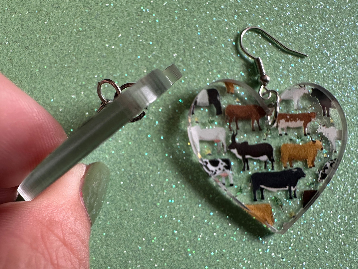Cow Earrings: Laser Cut Acrylic Cows, Heifer, Moo, Milk, Dairy Cow, Farm, Animals, Buffalo, Bovines, Bison, Best Gifts for Her/Him/Them