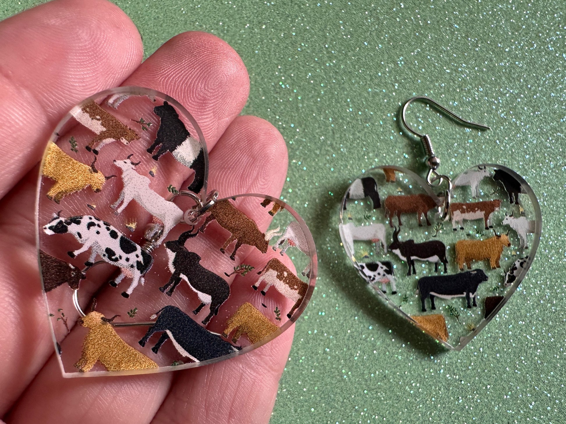 Cow Earrings: Laser Cut Acrylic Cows, Heifer, Moo, Milk, Dairy Cow, Farm, Animals, Buffalo, Bovines, Bison, Best Gifts for Her/Him/Them