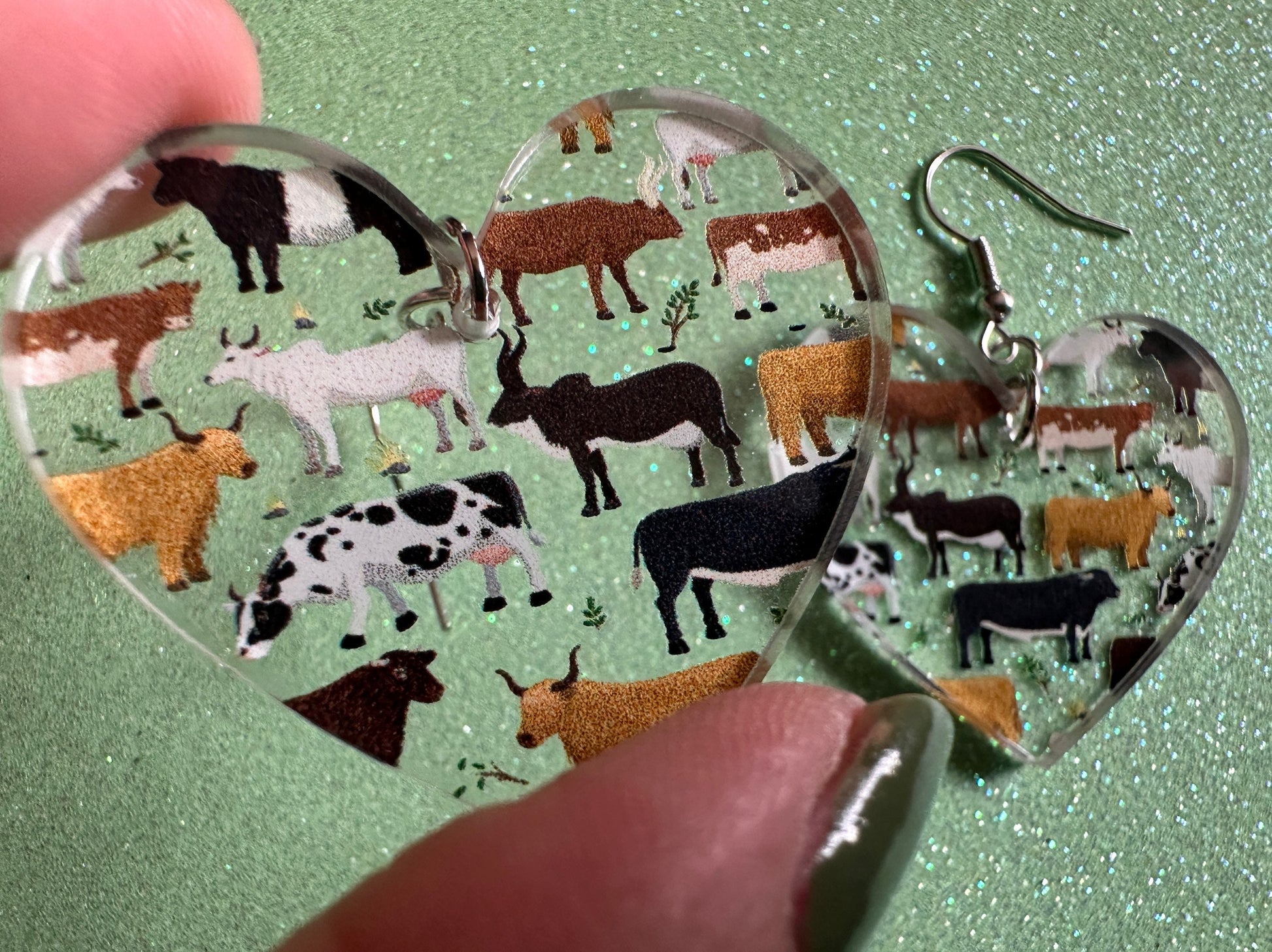 Cow Earrings: Laser Cut Acrylic Cows, Heifer, Moo, Milk, Dairy Cow, Farm, Animals, Buffalo, Bovines, Bison, Best Gifts for Her/Him/Them