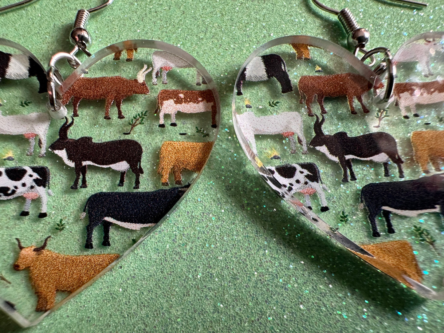 Cow Earrings: Laser Cut Acrylic Cows, Heifer, Moo, Milk, Dairy Cow, Farm, Animals, Buffalo, Bovines, Bison, Best Gifts for Her/Him/Them