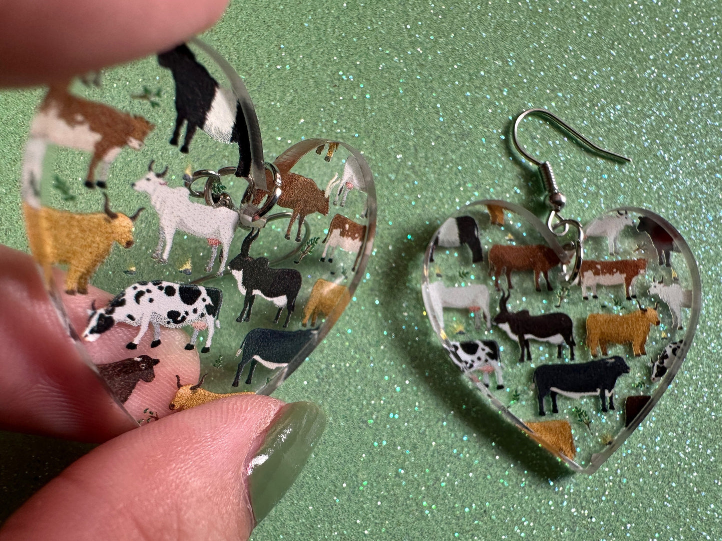 Cow Earrings: Laser Cut Acrylic Cows, Heifer, Moo, Milk, Dairy Cow, Farm, Animals, Buffalo, Bovines, Bison, Best Gifts for Her/Him/Them