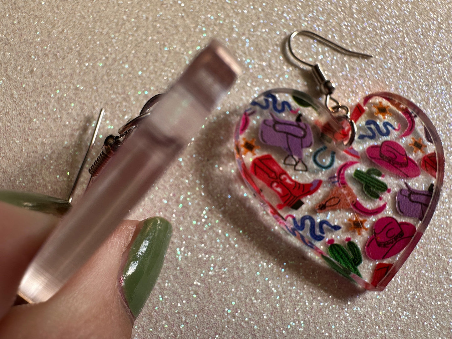 Cowboy Theme Earrings: Laser Cut Acrylic Cowboy Hat, Cowbow Boots, Saddle, Cactus, Cacti, Cowgirl, Western, Best Gifts for Her/Him/Them