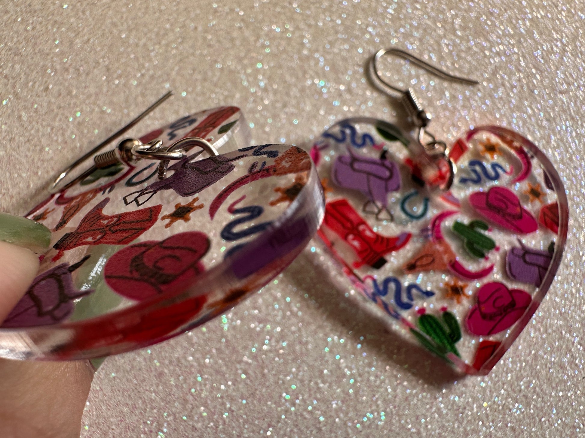 Cowboy Theme Earrings: Laser Cut Acrylic Cowboy Hat, Cowbow Boots, Saddle, Cactus, Cacti, Cowgirl, Western, Best Gifts for Her/Him/Them