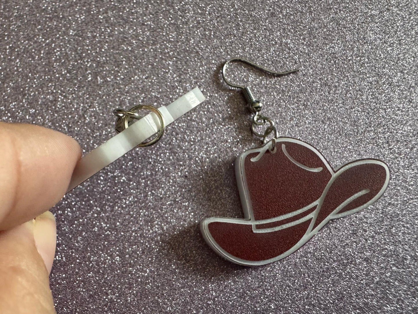 Cowboy Theme Earrings: Laser Cut Acrylic Cowboy Hats, Cowbow Theme, Western Party, Novelty Earrings, Rodeo, Best Gifts for Her/Him/Them
