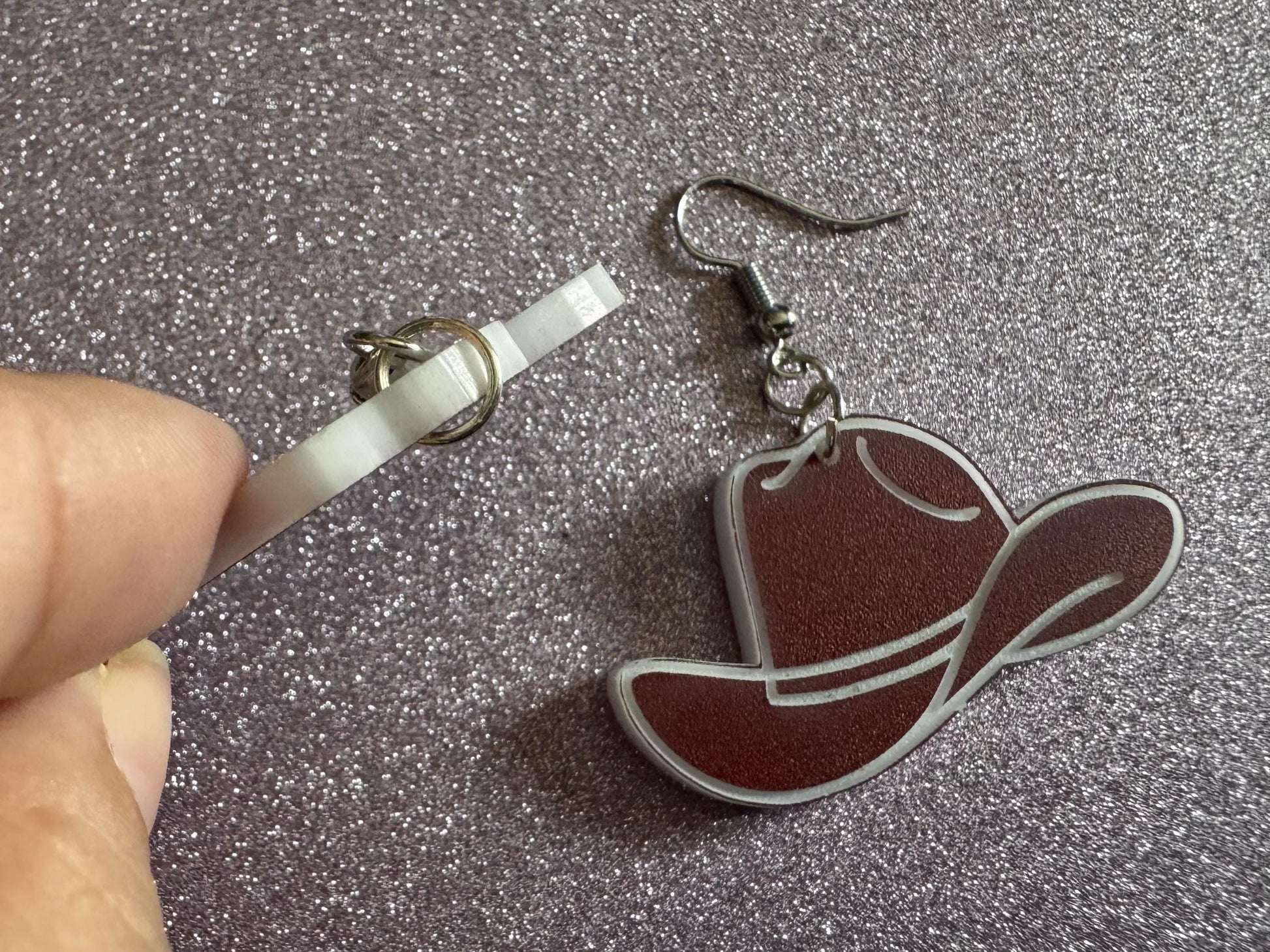 Cowboy Theme Earrings: Laser Cut Acrylic Cowboy Hats, Cowbow Theme, Western Party, Novelty Earrings, Rodeo, Best Gifts for Her/Him/Them
