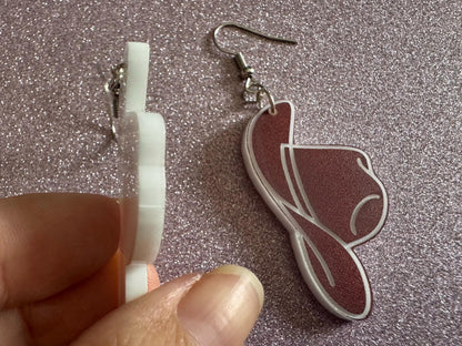 Cowboy Theme Earrings: Laser Cut Acrylic Cowboy Hats, Cowbow Theme, Western Party, Novelty Earrings, Rodeo, Best Gifts for Her/Him/Them