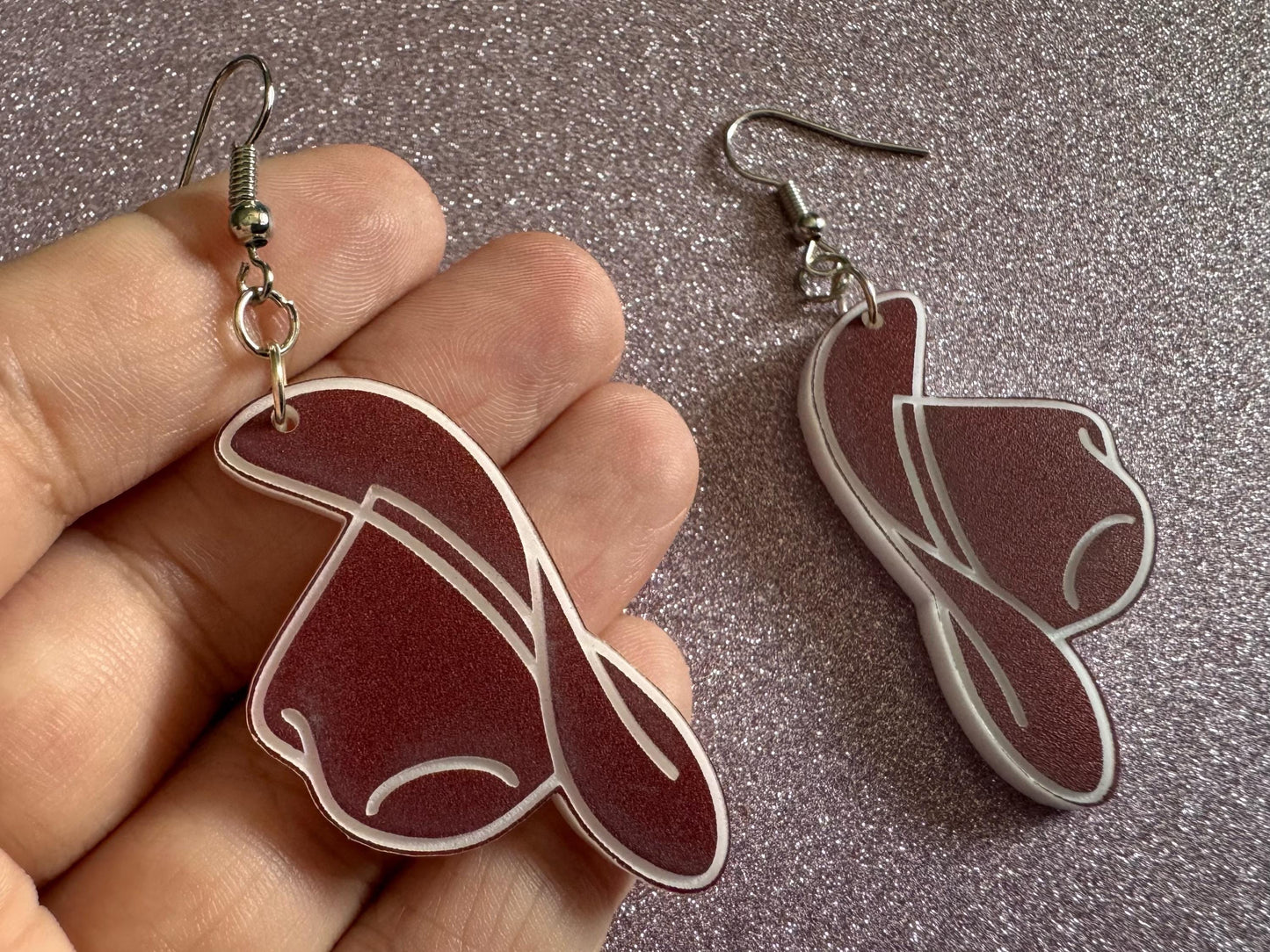 Cowboy Theme Earrings: Laser Cut Acrylic Cowboy Hats, Cowbow Theme, Western Party, Novelty Earrings, Rodeo, Best Gifts for Her/Him/Them