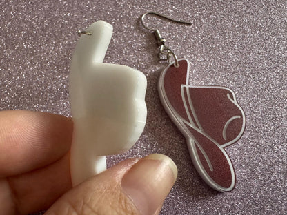 Cowboy Theme Earrings: Laser Cut Acrylic Cowboy Hats, Cowbow Theme, Western Party, Novelty Earrings, Rodeo, Best Gifts for Her/Him/Them