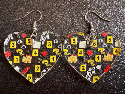 Crime Scene Earrings: Laser Cut Acrylic Halloween Earrings, Scary, Murder Blood, Victim, Corpse, Police, Detective, Gifts for Her/Him/Them