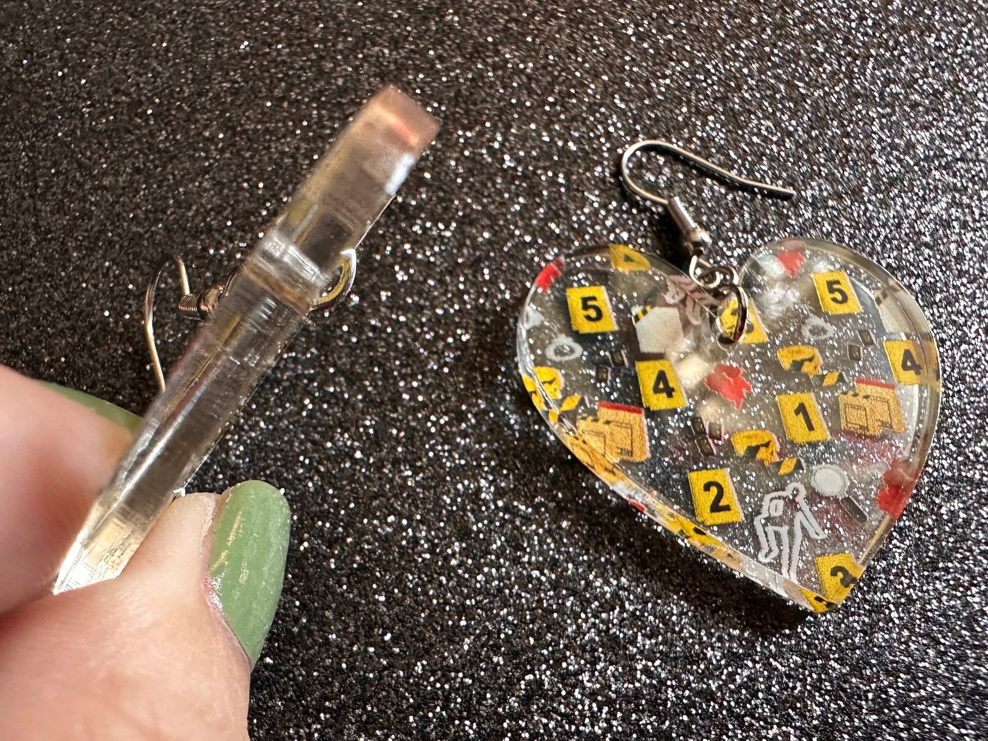 Crime Scene Earrings: Laser Cut Acrylic Halloween Earrings, Scary, Murder Blood, Victim, Corpse, Police, Detective, Gifts for Her/Him/Them