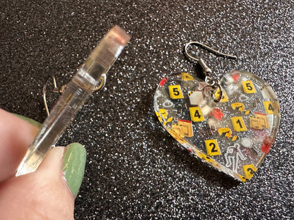 Crime Scene Earrings: Laser Cut Acrylic Halloween Earrings, Scary, Murder Blood, Victim, Corpse, Police, Detective, Gifts for Her/Him/Them