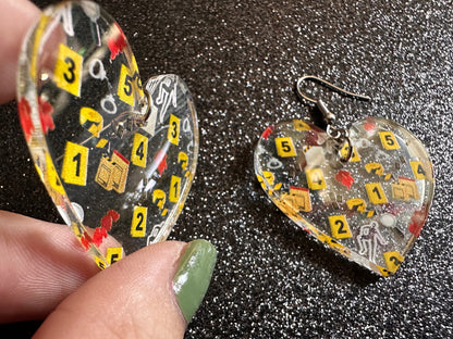 Crime Scene Earrings: Laser Cut Acrylic Halloween Earrings, Scary, Murder Blood, Victim, Corpse, Police, Detective, Gifts for Her/Him/Them