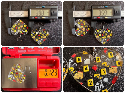 Crime Scene Earrings: Laser Cut Acrylic Halloween Earrings, Scary, Murder Blood, Victim, Corpse, Police, Detective, Gifts for Her/Him/Them