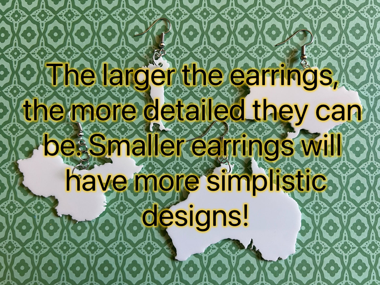Custom Country Earrings: Laser Cut Acrylic Countries, Places, Travel, Patriotic, Home, Geography Teacher Gift, Best Gifts for Her/Him/Them