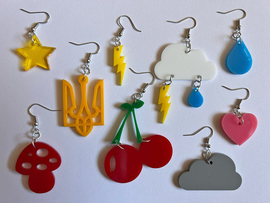Custom Earrings: Personalized Laser Cut Acrylic Earrings, Unique Earrings, Customized Jewelry, Unique Gifts, Best Gift For Her/Him/Them
