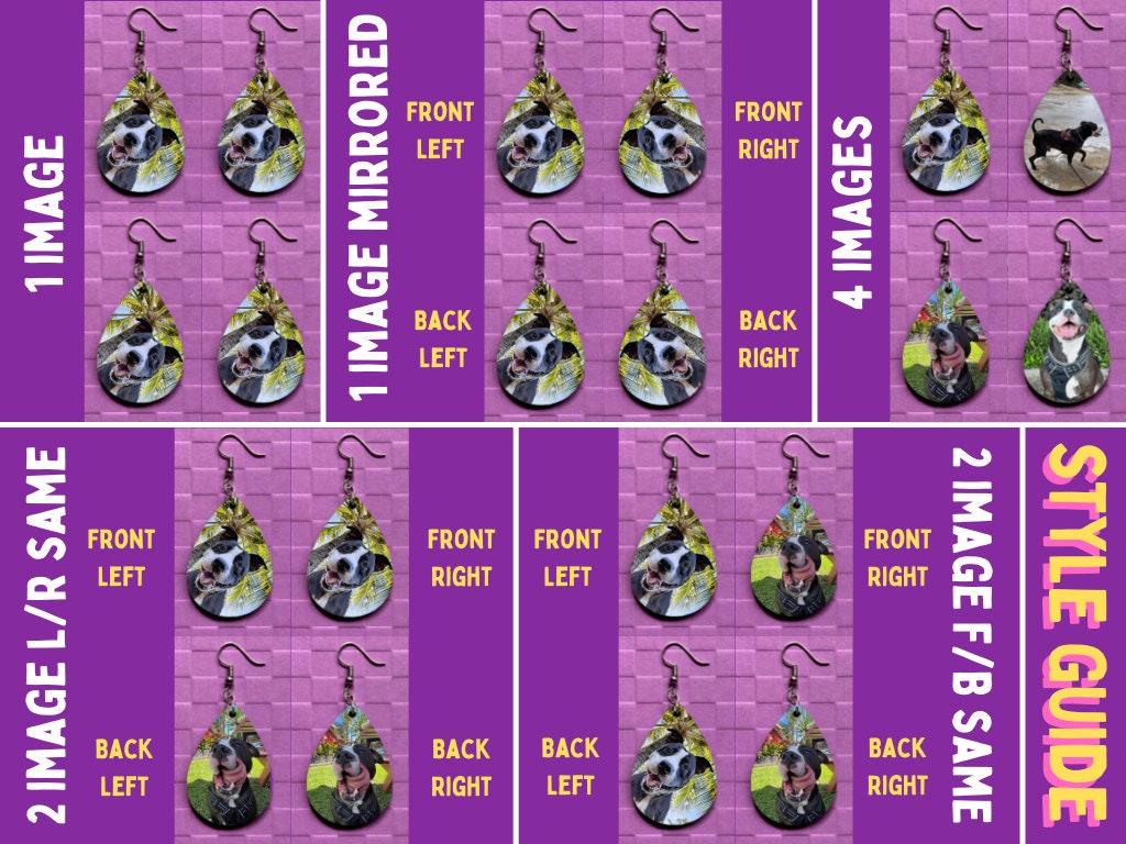 Custom Flag Earrings - Custom Earrings: Countries, Nations, Flags, Country, Any Photo Sublimated, Best Gift For Her/Him/Them