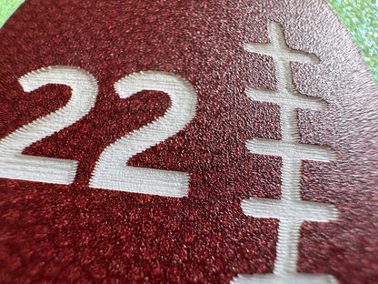 Custom Football Earrings: Laser Cut Acrylic Footballs, American Football, Sports, NFL, Team Position Number, Best Gifts for Her/Him/Them