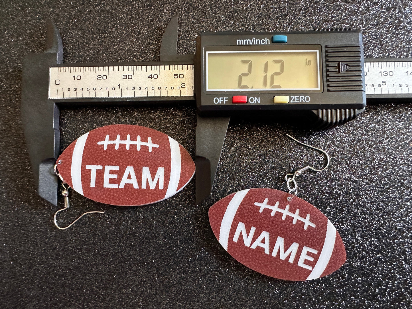 Custom Football Earrings: Laser Cut Acrylic Footballs, American Football, Sports, NFL, Team Position Number, Best Gifts for Her/Him/Them