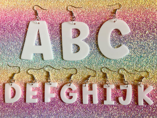 Custom Letter Earrings: Laser Cut Letters, Words, Names, Teacher Gift, Anniversary, Custom Words, Name Earrings, Best Gifts for Her/Him/Them