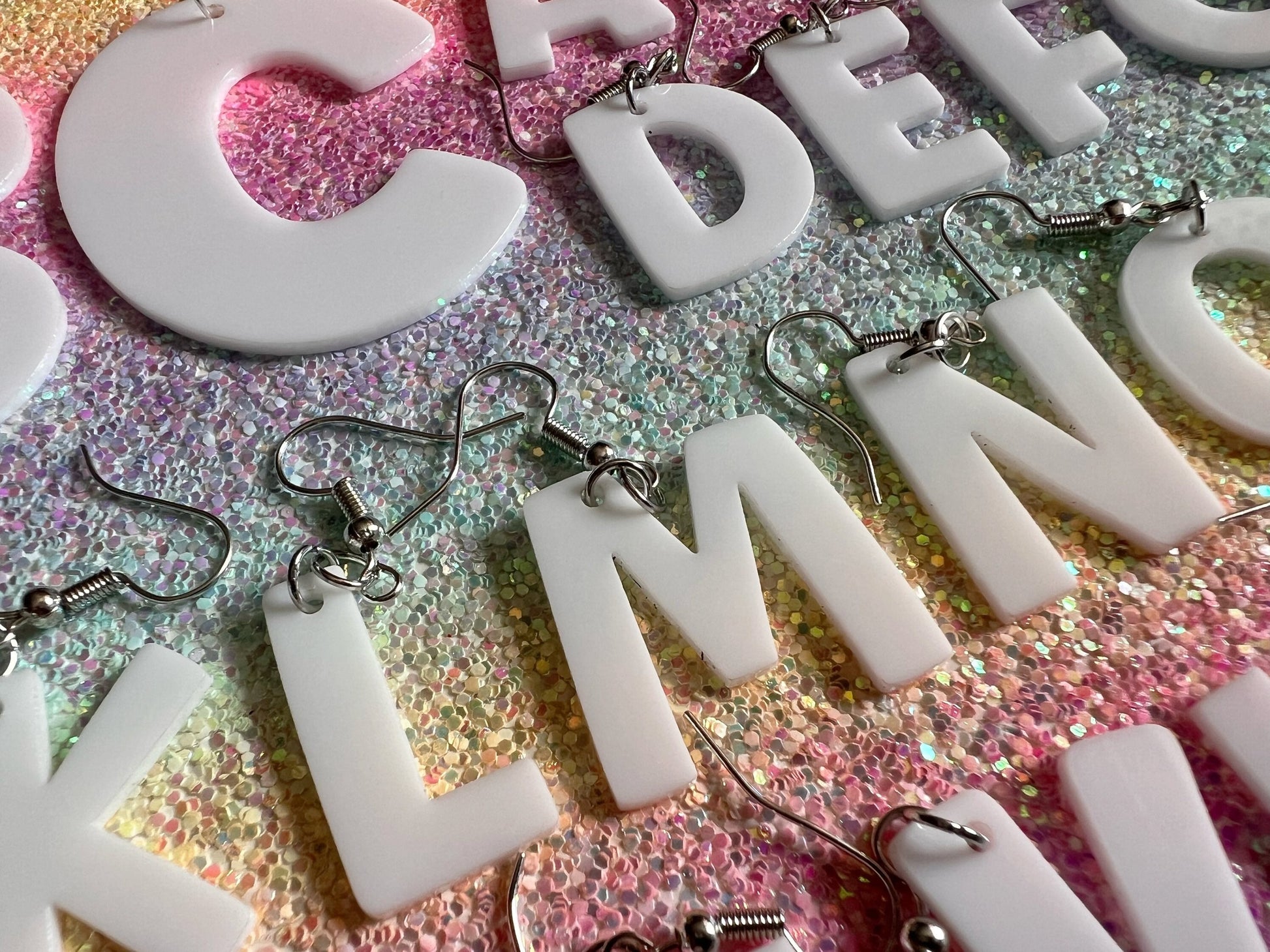Custom Letter Earrings: Laser Cut Letters, Words, Names, Teacher Gift, Anniversary, Custom Words, Name Earrings, Best Gifts for Her/Him/Them