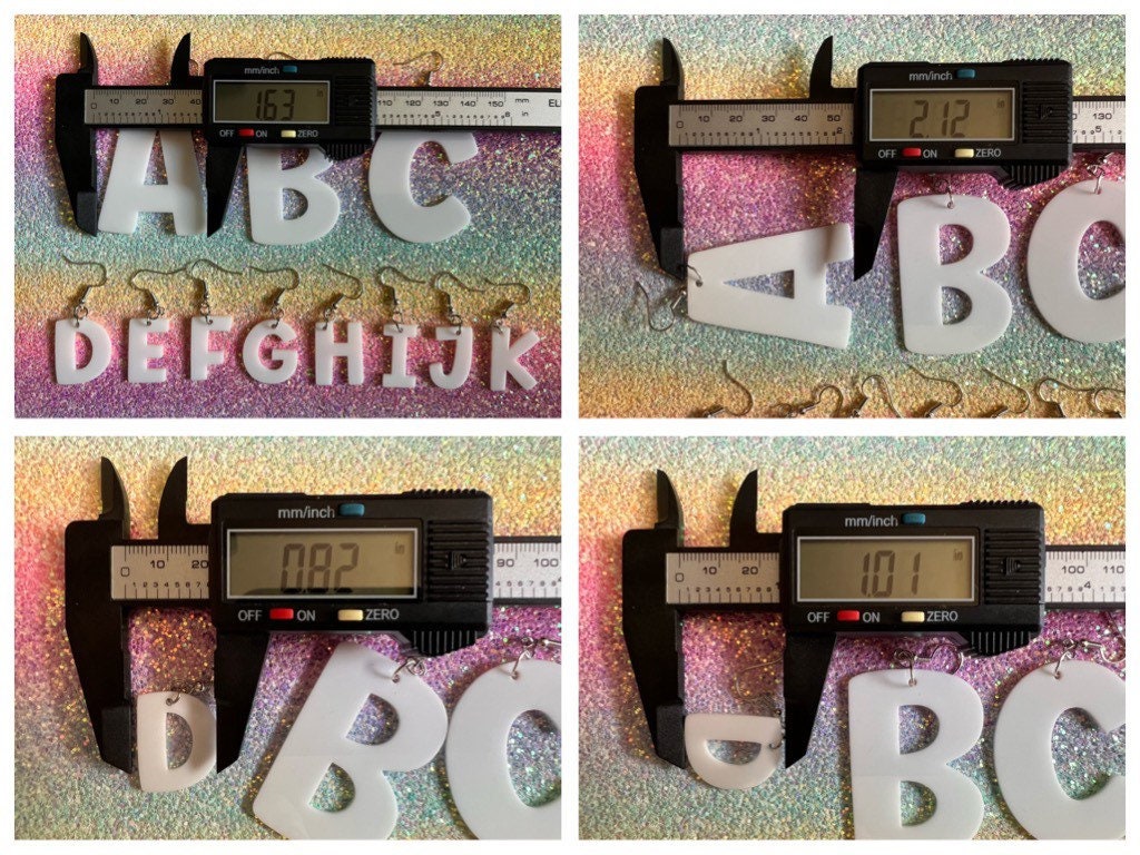 Custom Letter Earrings: Laser Cut Letters, Words, Names, Teacher Gift, Anniversary, Custom Words, Name Earrings, Best Gifts for Her/Him/Them