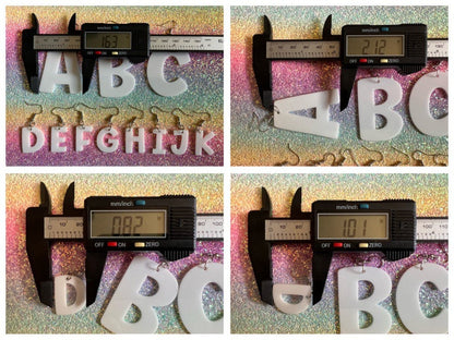 Custom Letter Earrings: Laser Cut Letters, Words, Names, Teacher Gift, Anniversary, Custom Words, Name Earrings, Best Gifts for Her/Him/Them