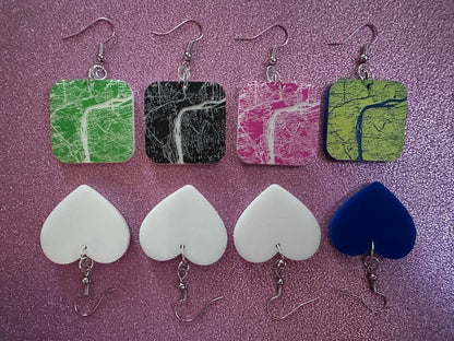 Custom Map Earrings: Laser Cut Acrylic Places, Engraved Place, Travel, Love, Home, Anniversary, Valentines, Best Gifts for Her/Him/Them