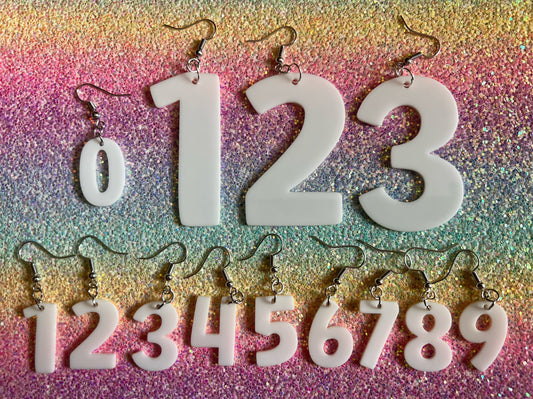 Custom Number Earrings: Laser Cut Numbers, Names, Math Teacher Gift, Anniversary, Best Gifts for Her/Him/Them