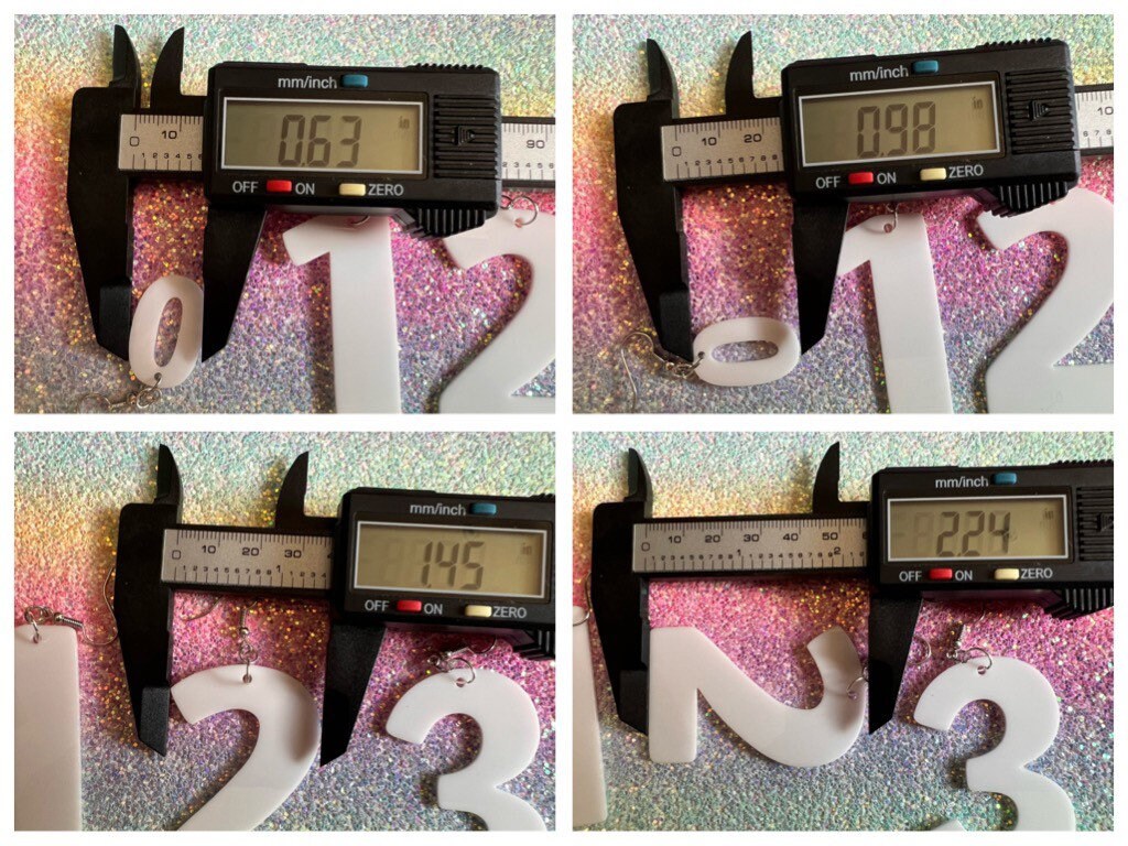 Custom Number Earrings: Laser Cut Numbers, Names, Math Teacher Gift, Anniversary, Best Gifts for Her/Him/Them