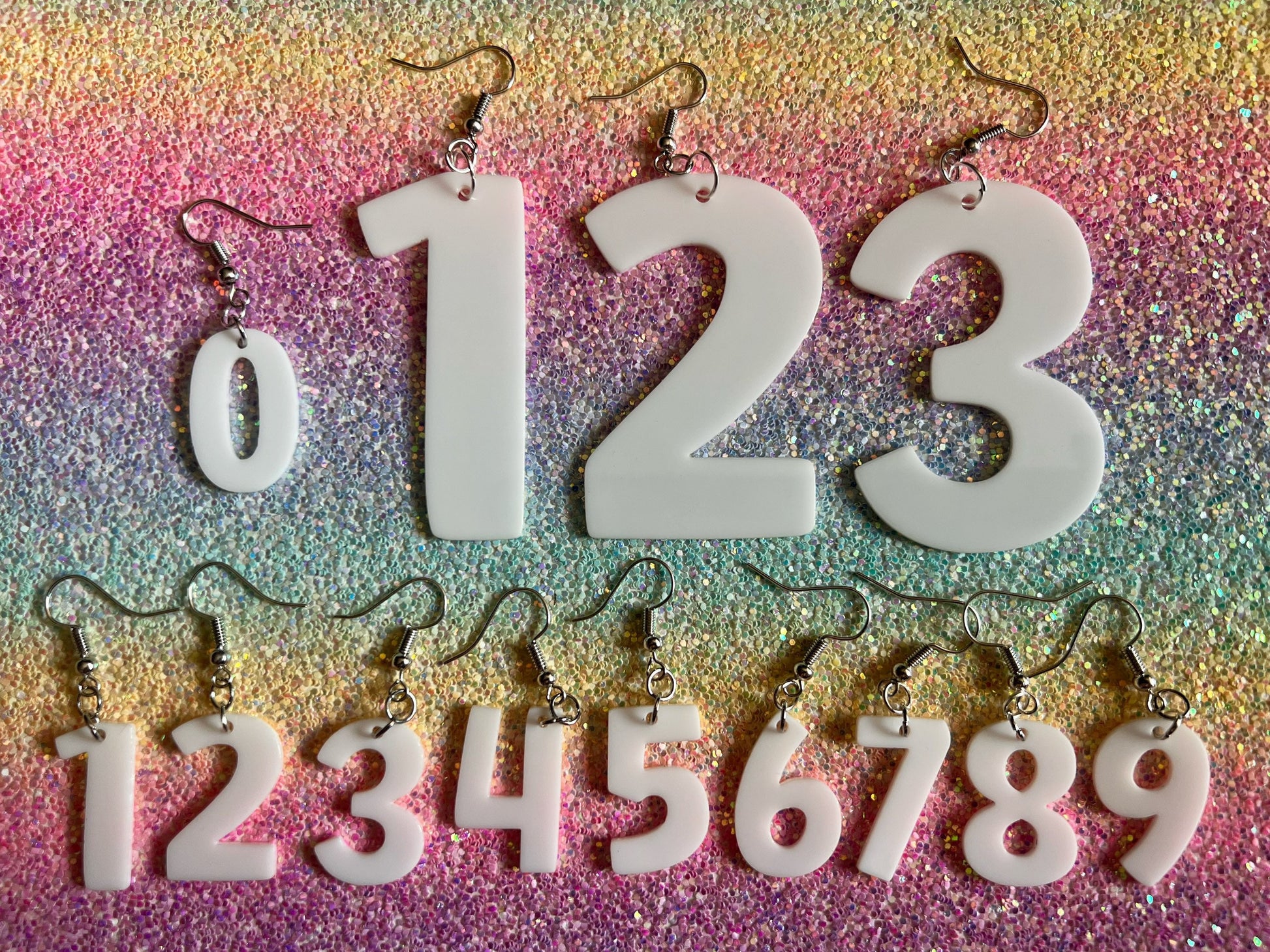 Custom Number Earrings: Laser Cut Numbers, Names, Math Teacher Gift, Anniversary, Gifts for Her/Him/Them