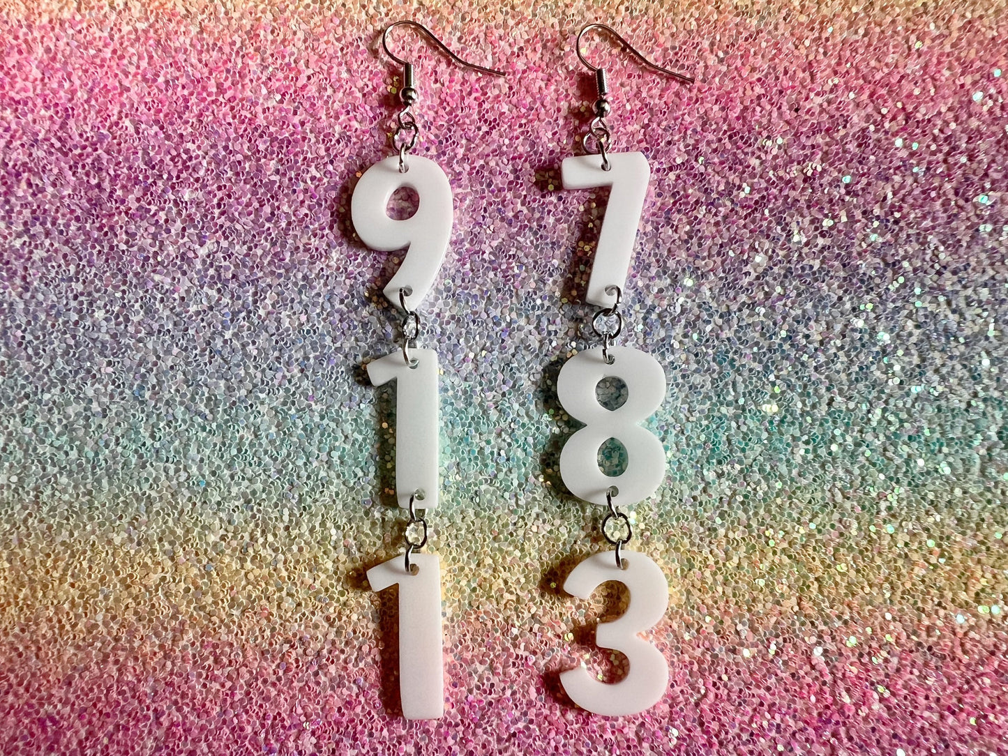 Custom Number Earrings: Laser Cut Numbers, Names, Math Teacher Gift, Anniversary, Gifts for Her/Him/Them
