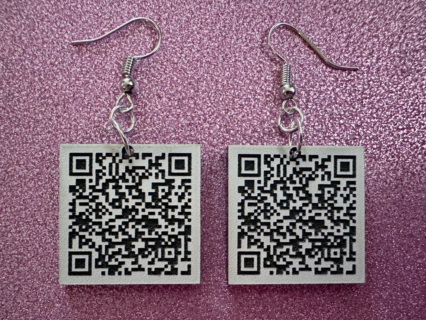 Custom QR Code Earrings: Laser Cut QR Codes, Promote Your Business, Business Card Earrings, Promotional Earring, Best Gifts for Her/Him/Them
