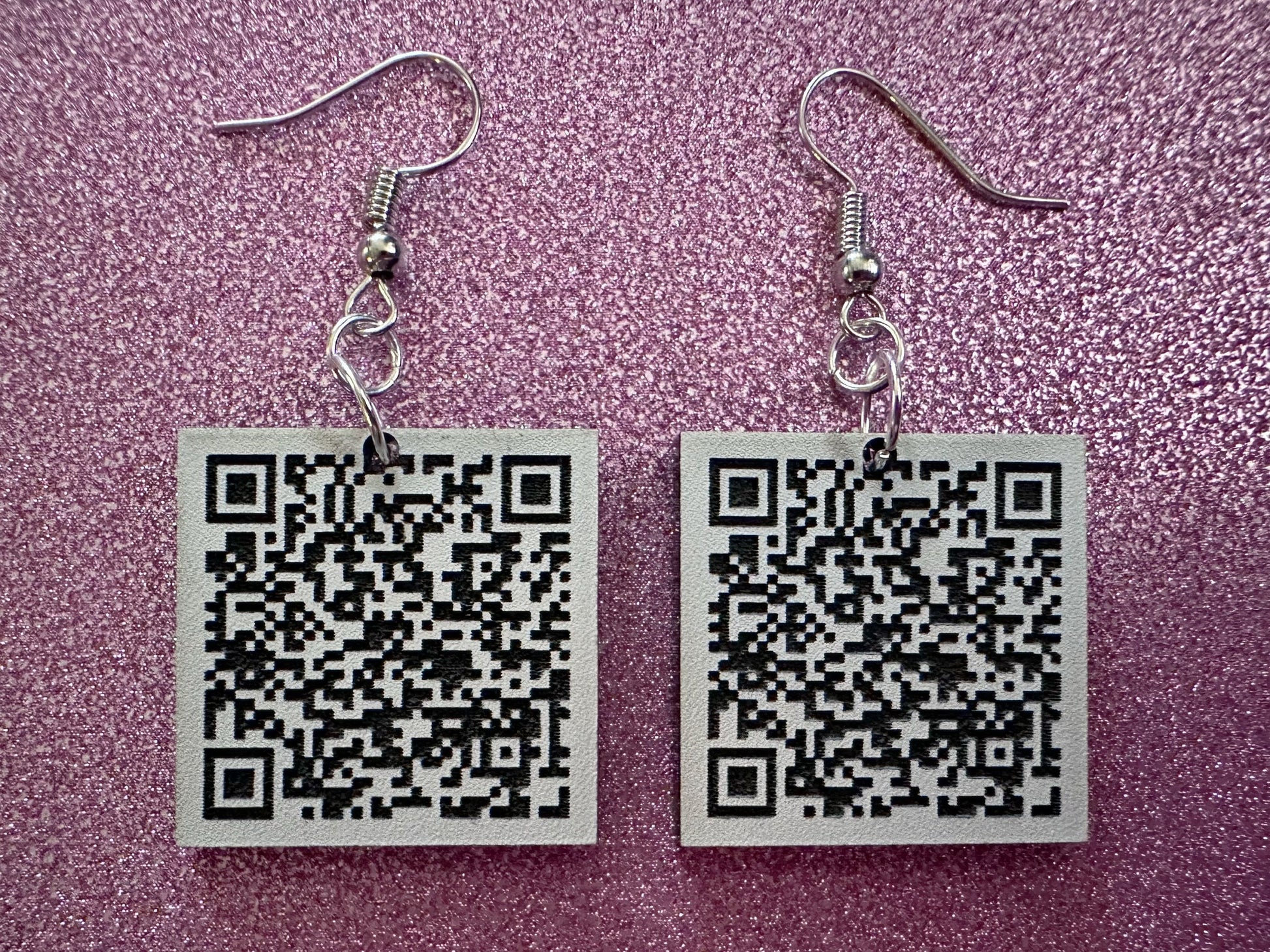 Custom QR Code Earrings: Laser Cut QR Codes, Promote Your Business, Business Card Earrings, Promotional Earring, Best Gifts for Her/Him/Them