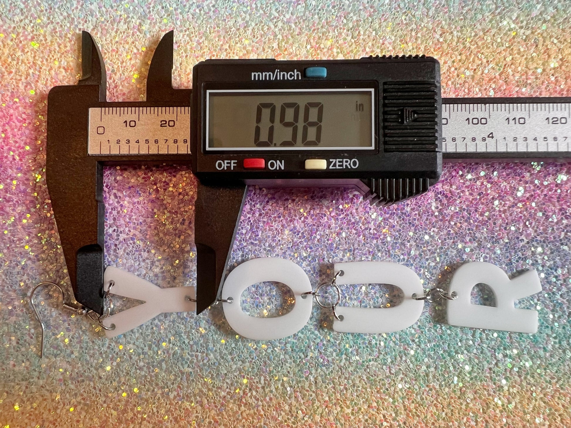 Custom Rainbow Text Earrings: Laser Cut Words, Letters, Names, Teacher Gift, Anniversary, Custom Text, Best Pride, Gifts for Her/Him/Them
