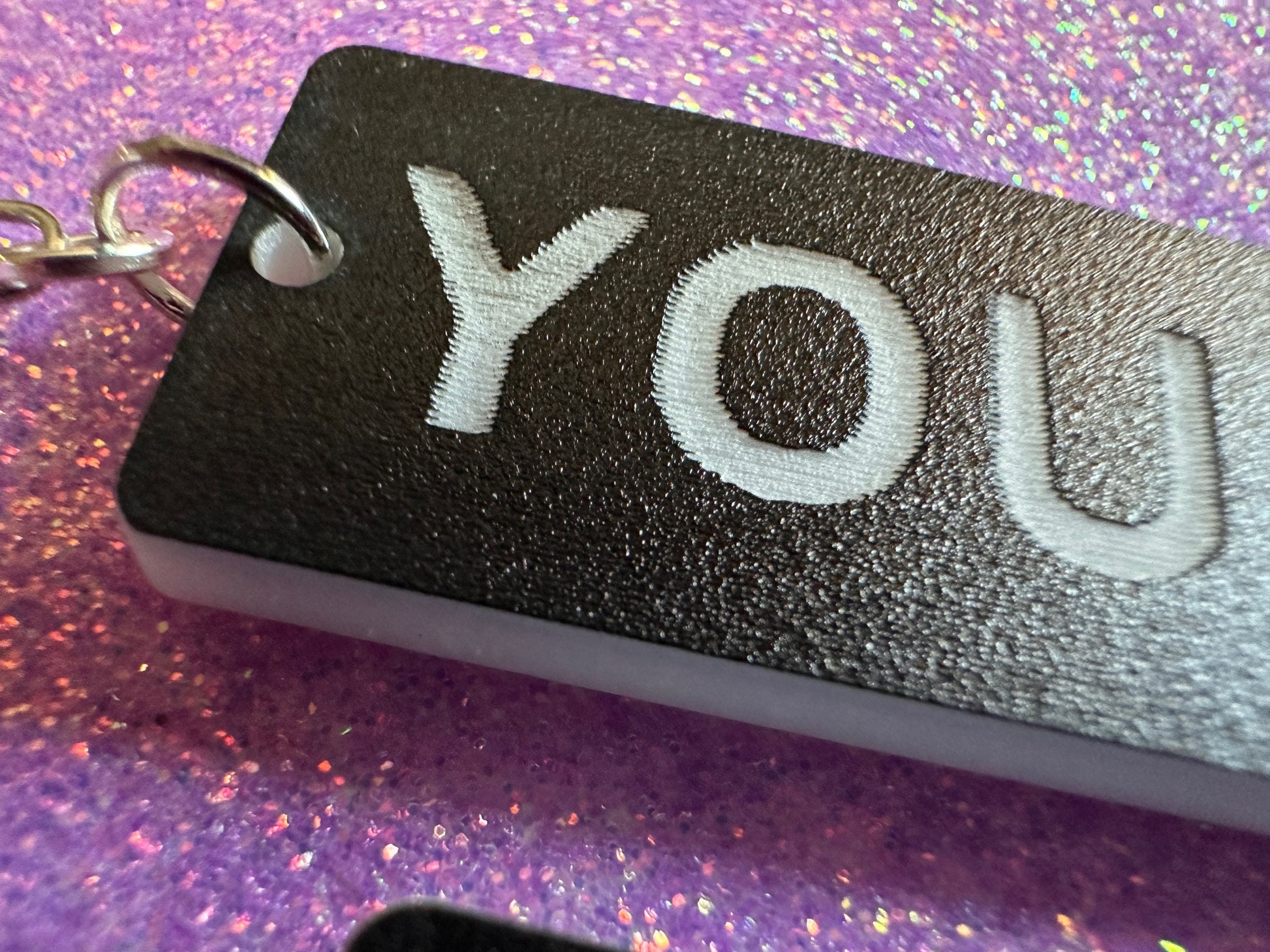 Custom Text Earrings: Laser Engraved Words, Black with White Text, Letters, Names, Teacher Gift, Anniversary, Best Gifts for Her/Him/Them