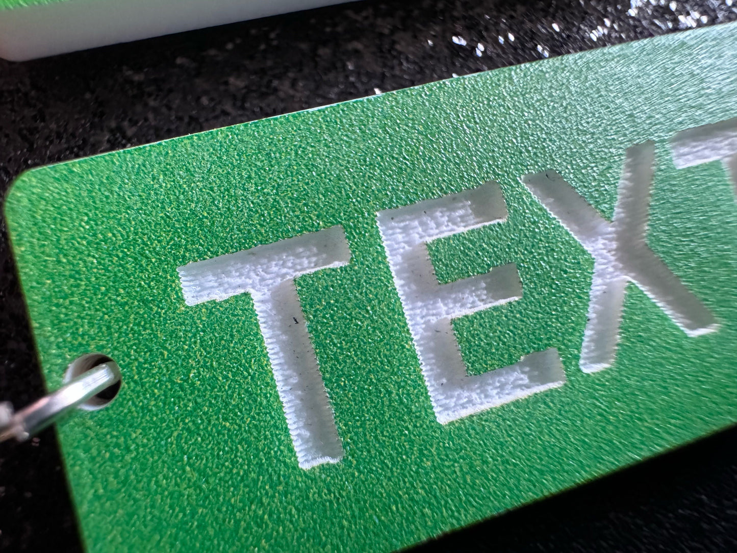 Custom Text Earrings: Laser Engraved Words, Green with White Text, Letters, Names, Teacher Gift, Anniversary, Best Gifts for Her/Him/Them