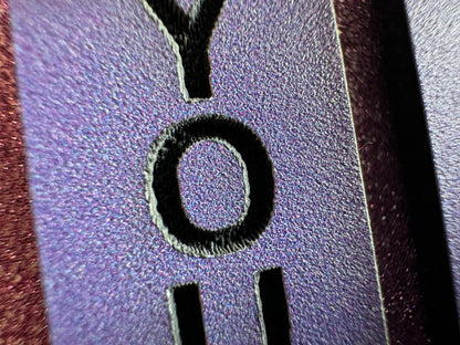 Custom Text Earrings: Laser Engraved Words, Lavender with Black Text, Letters, Names, Teacher Gift, Anniversary, Best Gifts for Her/Him/Them