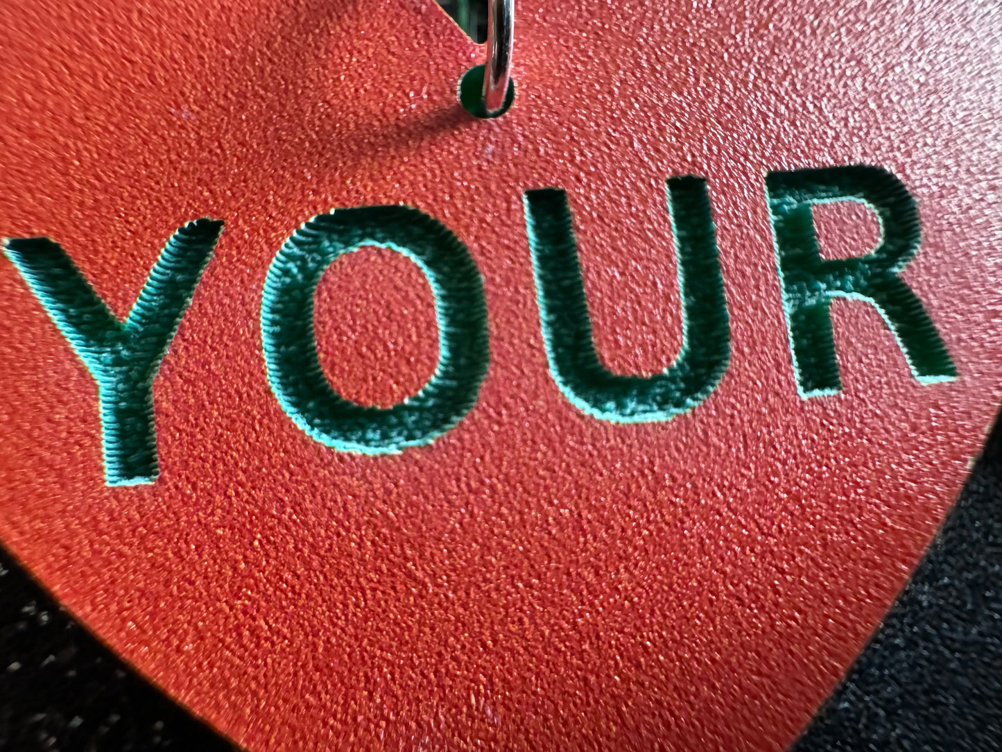 Custom Text Earrings: Laser Engraved Words, Orange with Green Text, Letters, Names, Teacher Gift, Anniversary, Best Gifts for Her/Him/Them