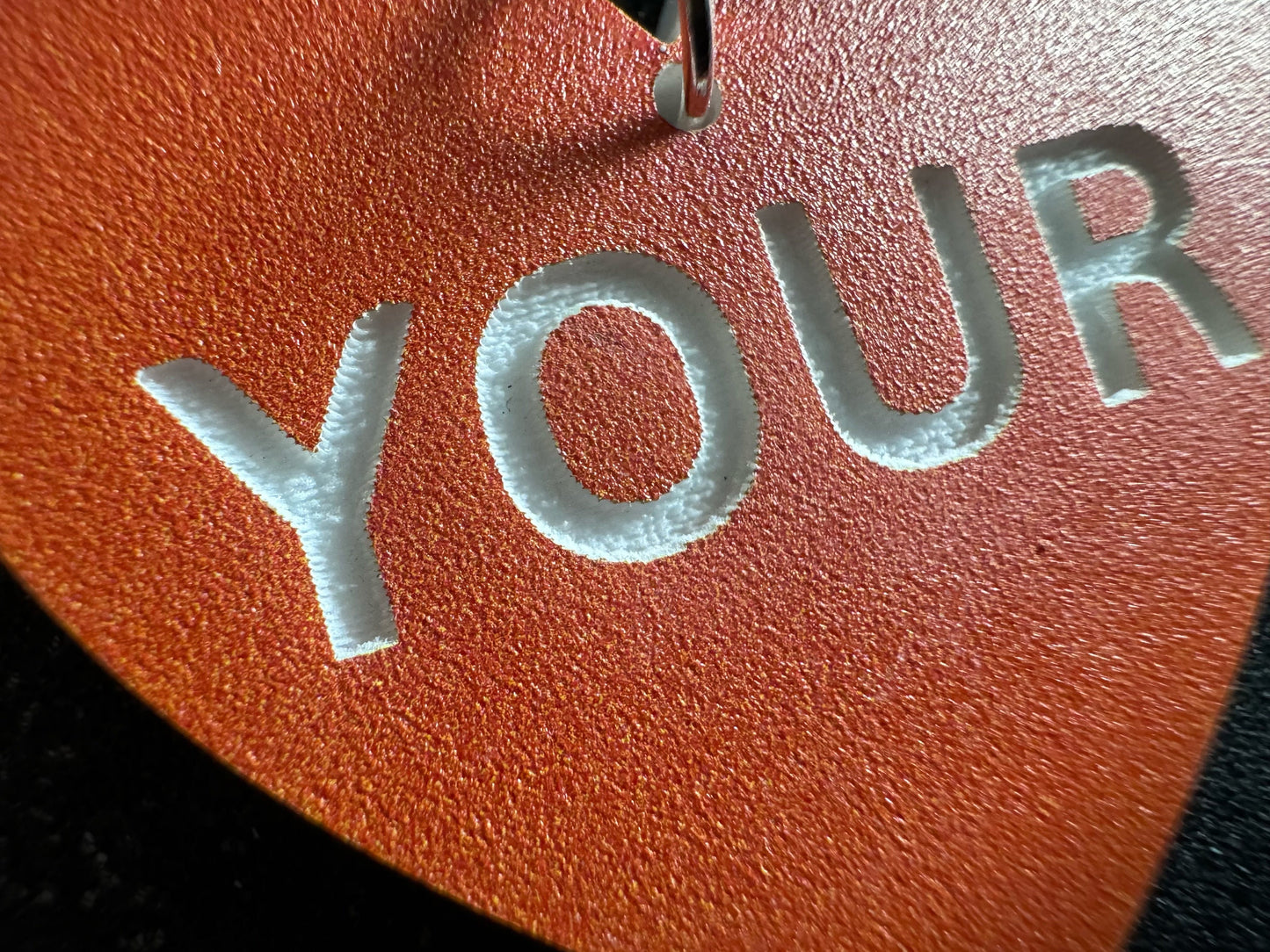 Custom Text Earrings: Laser Engraved Words, Orange with White Text, Letters, Names, Teacher Gift, Anniversary, Best Gifts for Her/Him/Them