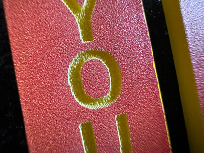 Custom Text Earrings: Laser Engraved Words, Orange with Yellow Text, Letters, Names, Teacher Gift, Anniversary, Best Gifts for Her/Him/Them